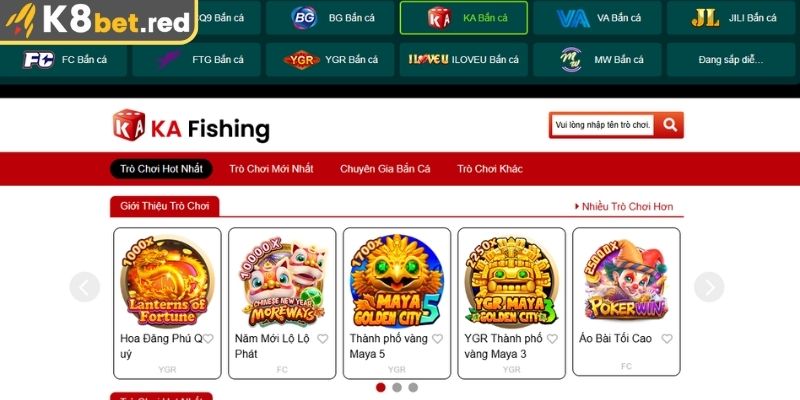 Bắn Cá KA - Sảnh Game Săn Thưởng Đỉnh Cao Tại K8bet 1 Khái quát sảnh Bắn Cá KA tại K8bet